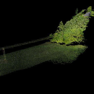 3D view of Transmission line and LiDAR data